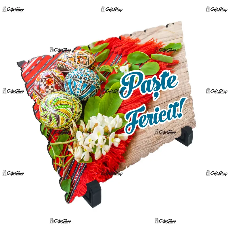 Paste fericit, placheta cu mesaj, model c